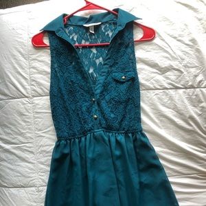 blue lace dress